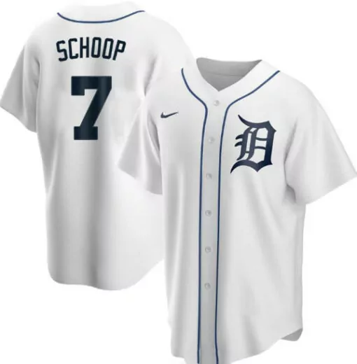 Customizable Mens detroit tigers 7 jonathan schoop white cool base stitched jersey 1892