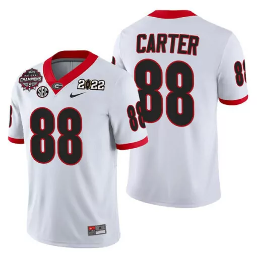 Customizable Mens georgia bulldogs 88 jalen carter 202122 cfp national champions white college football stitched jersey 8131
