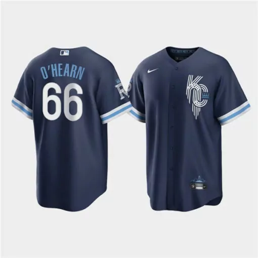 Custom Mens kansas city royals 66 ryan ohearn 2022 navy city connect cool base stitched jersey 4519