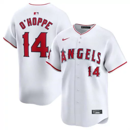 Personalized Mens los angeles angels 14 logan ohoppe white home stitched jersey 5444