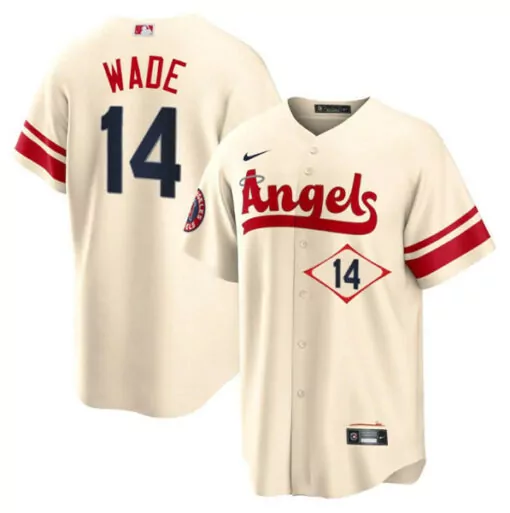 Personalized Mens los angeles angels 14 tyler wade 2022 cream city connect cool base stitched jersey 5795