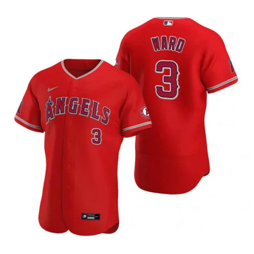 Customizable Mens los angeles angels 3 waylor ward red flex base stitched jersey 9559