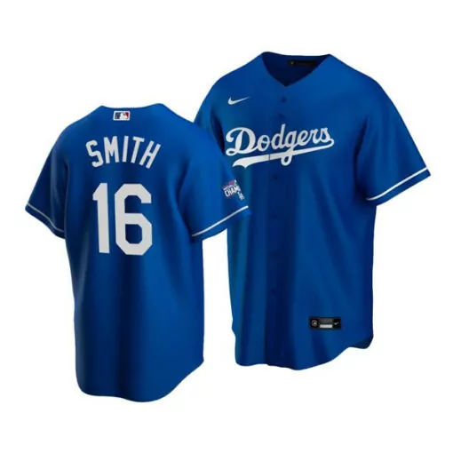 Customizable Mens los angeles dodgers 16 will smith blue 2020 world series champions home patch stitched jersey 4330