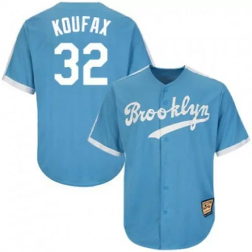 Customizable Mens los angeles dodgers 32 sandy koufax blue throwback cool base stitched jersey 4251