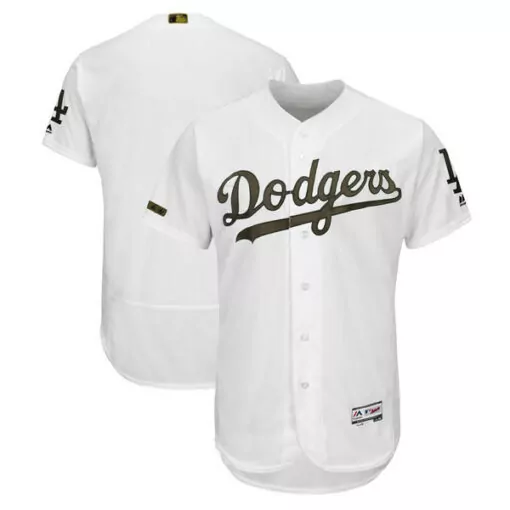 Personalized Mens los angeles dodgers blank white 2018 memorial day flexbase stitched jersey 4587