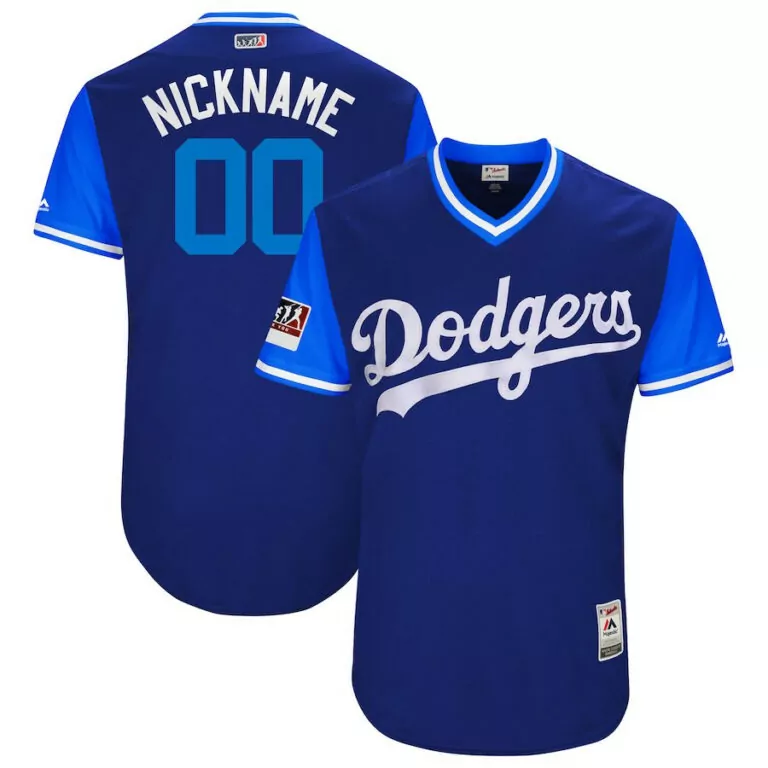 Customizable Mens los angeles dodgers majestic royallight 2018 players weekend picka player roster jersey 7855