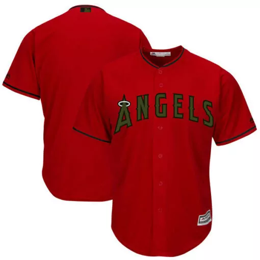 Customizable Mens los angeles los angeles angels blank red 2018 memorial day cool base stitched jersey 6624