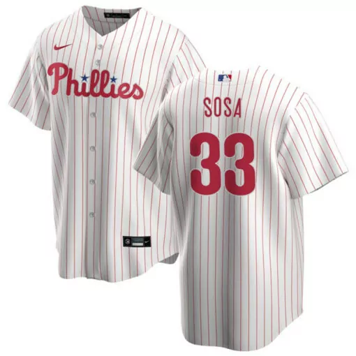 Customizable Mens philadelphia phillies 33 edmundo sosa white cool base stitched jersey 3290