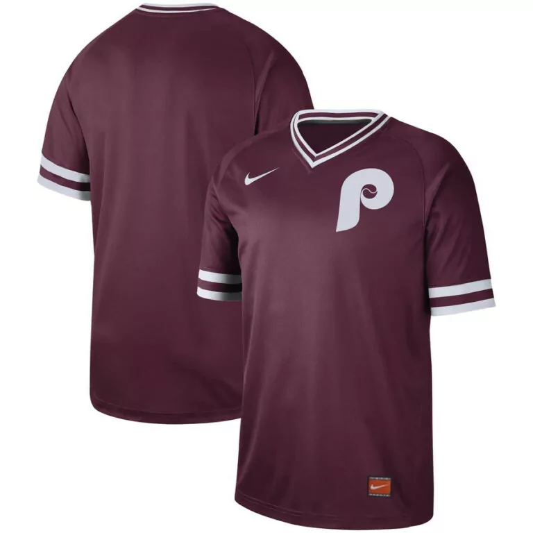 Custom Mens philadelphia phillies blank maroon cooperstown collection legend stitched jersey 4470