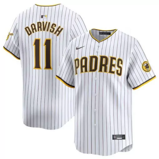 Custom Mens san diego padres 11 yu darvish white 2024 home baseball stitched jersey 7197