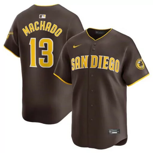 Customizable Mens san diego padres 13 manny machado brown 2024 home stitched jersey 5184