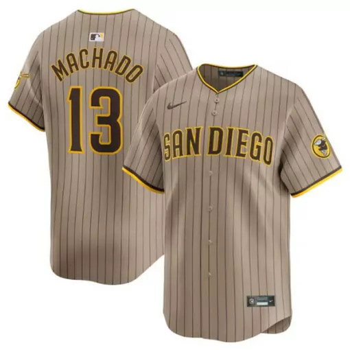 Customizable Mens san diego padres 13 manny machado brown 2024 home stitched jersey 5184