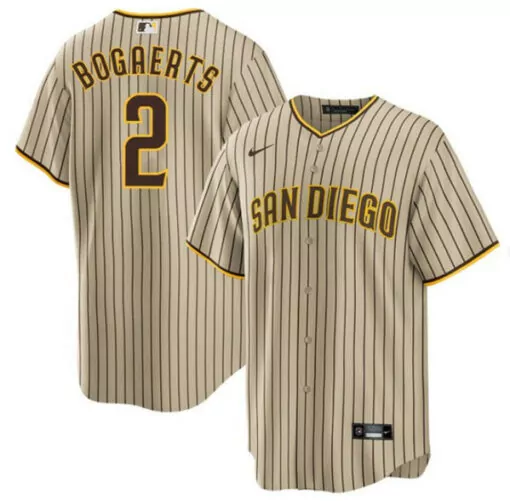 Custom Mens san diego padres 2 xander bogaerts tan cool base stitched jersey 5529