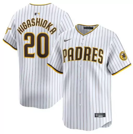 Personalized Mens san diego padres 20 kyle higashioka white 2024 home baseball stitched jersey 3900