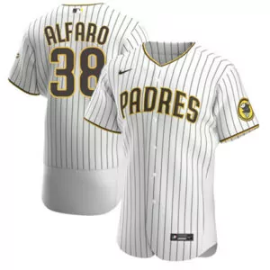 Customizable Mens san diego padres 38 jorge alfaro brown flex base stitched jersey 6583