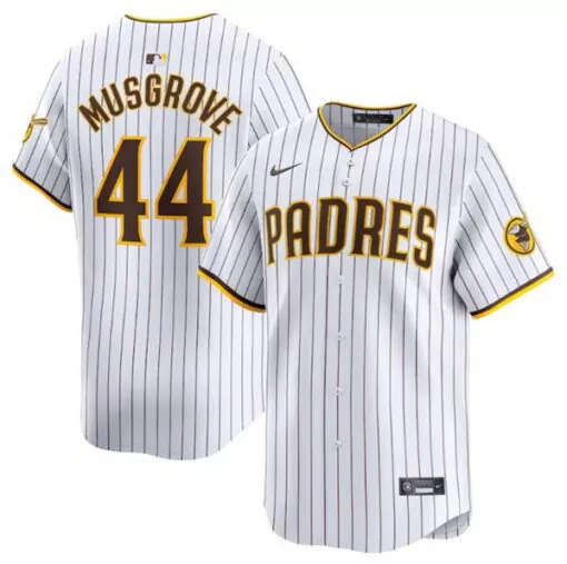 Customizable Mens san diego padres 44 joe musgrove white 2024 home stitched jersey 9292