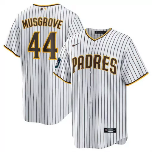 Customizable Mens san diego padres 44 joe musgrove white 2024 home stitched jersey 9292
