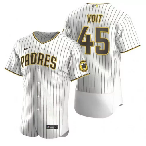 Customizable Mens san diego padres 45 luke voit white flex base stitched jersey 2496