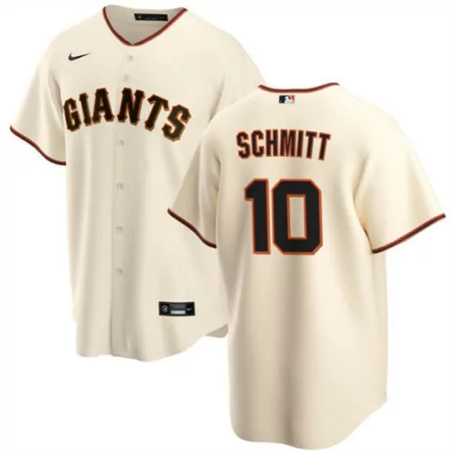 Personalized Mens san francisco giants 10 casey schmitt cream cool base stitched jersey 1801