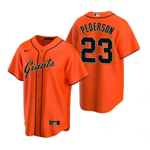 Custom Mens san francisco giants 23 joc pederson cream flex base stitched jersey 8952