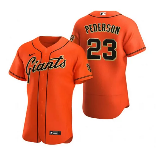 Custom Mens san francisco giants 23 joc pederson cream flex base stitched jersey 8952