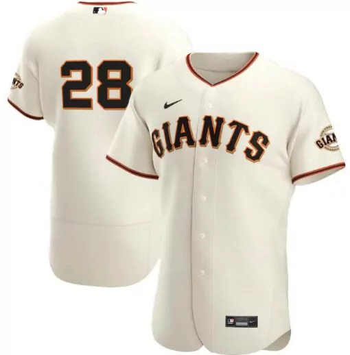 Custom Mens san francisco giants black 28 buster posey flex base stitched jersey 7404