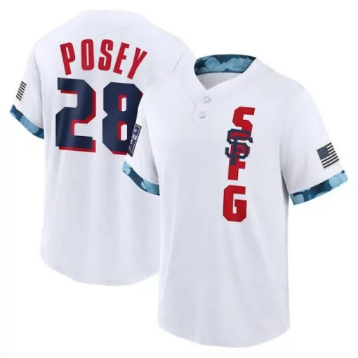 Customizable Men s san francisco giants buster posey cream home 2020 player name jersey 1