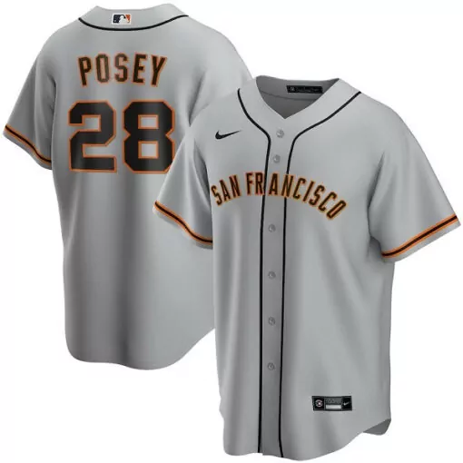 Custom Mens san francisco giants black 28 buster posey flex base stitched jersey 7404