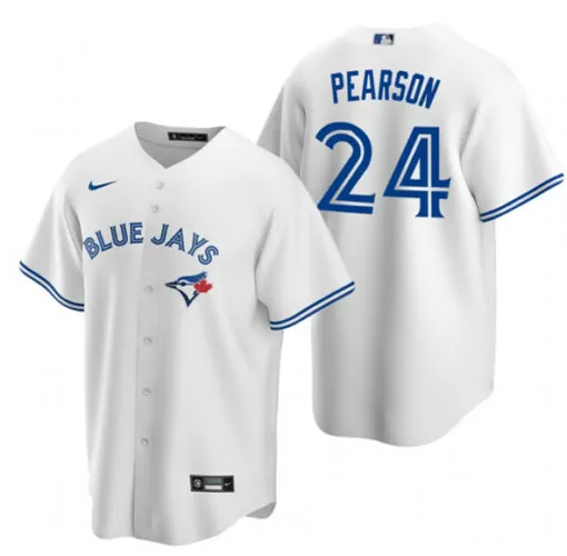 Personalized Mens toronto toronto blue jays 24 nate pearson white cool base stitched jersey 7425