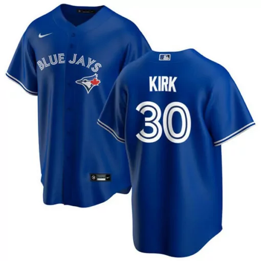 Personalized Mens toronto toronto blue jays 30 alejandro kirk royal cool base stitched jersey 8918