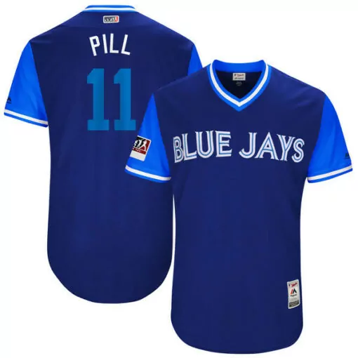Personalized Mens toronto toronto blue jays kevin pillar pill majestic light blueroyal 2017 little league world series players weekend classic jersey 5879