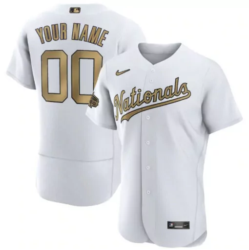 Customizable Mens washington nationals custom white 2022 allstar flex base stitched jersey 3215