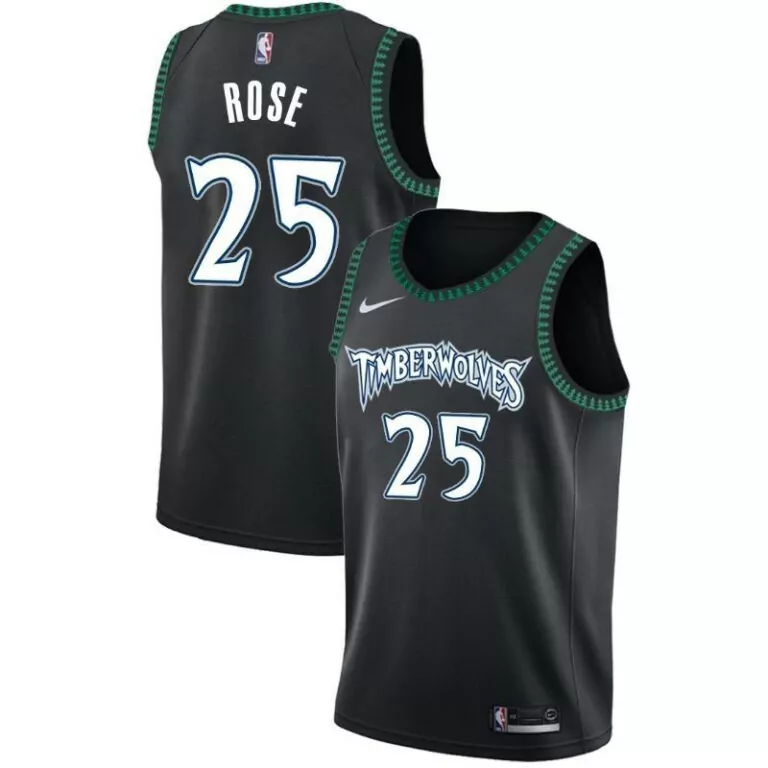 Customizable Minnesota timberwolves derrick rose 25 nba 2020 new arrival black jersey 7268