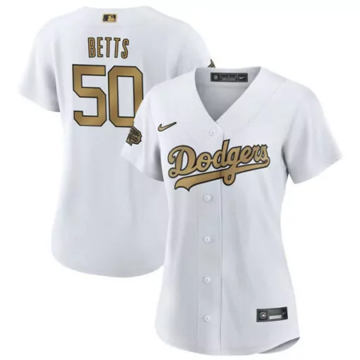 Custom Mookie betts los angeles dodgers all star game jersey 2022 stitched 7517