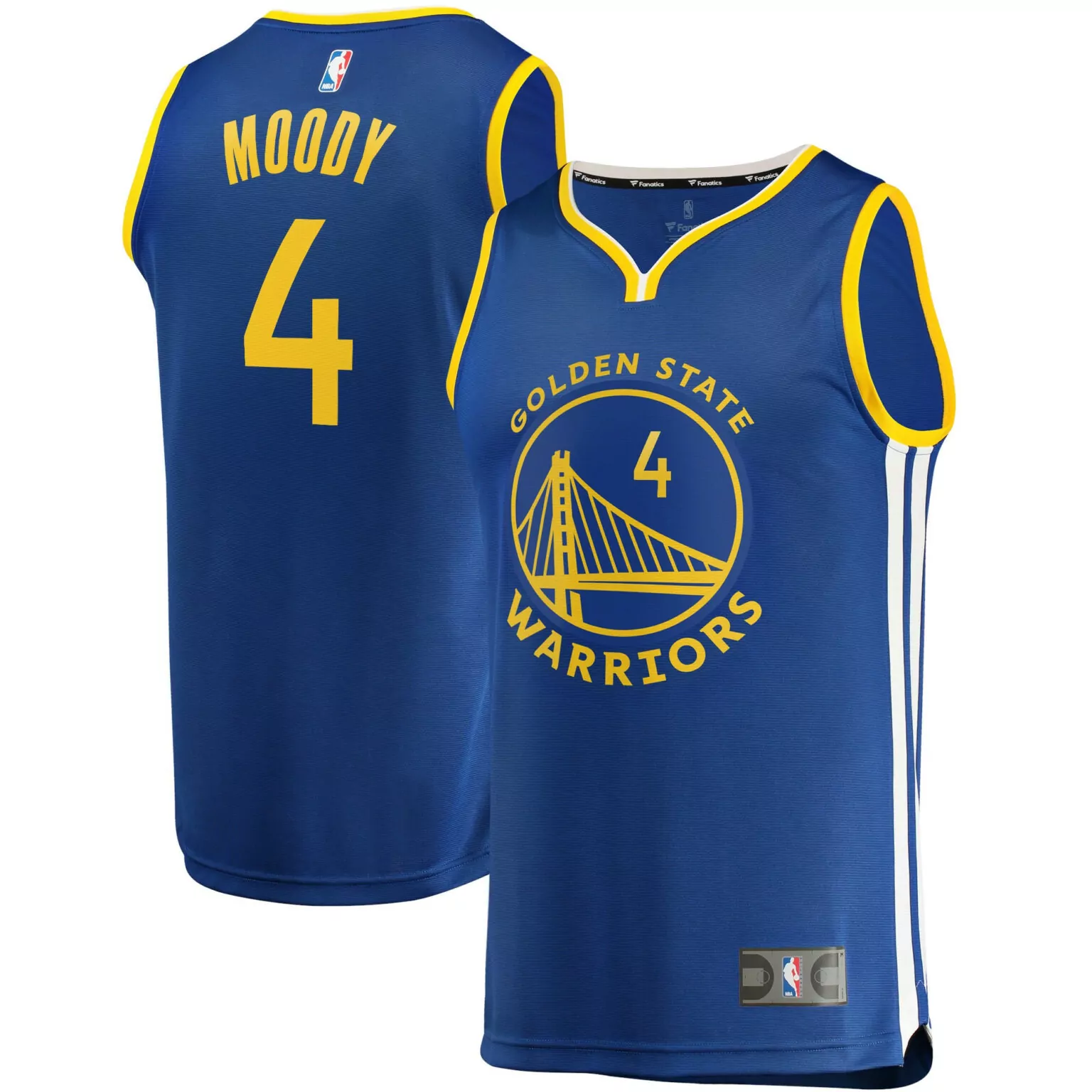 Custom Moses moody golden state warriors 202122 fast break jersey icon edition royal nba 4017