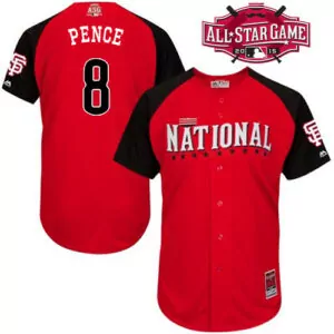 Customizable National league san francisco san francisco giants 8 pence red 2015 all star jersey 4026