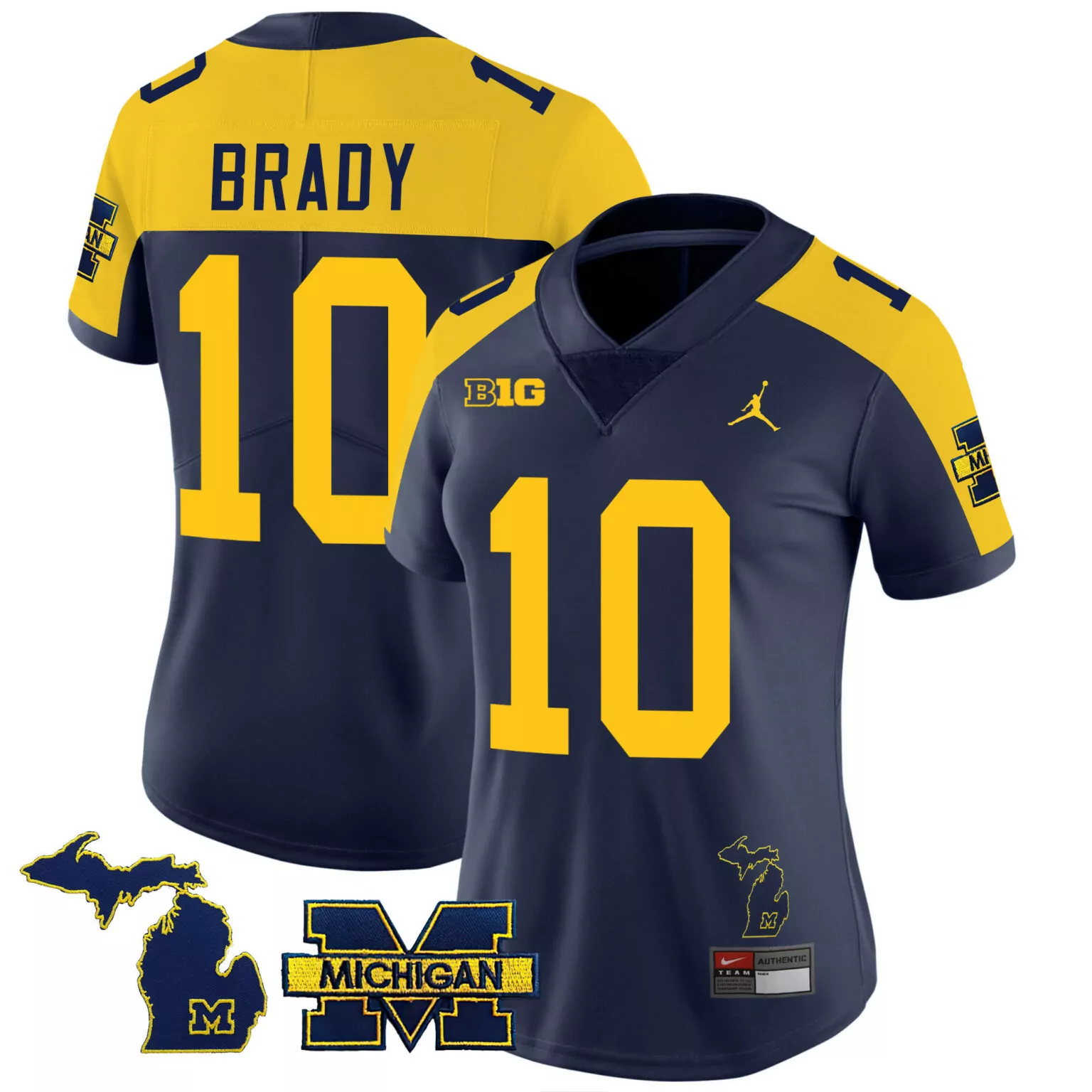 Customizable Navy alternate tom brady michigan wolverines 2023 special jersey all stitched 2634