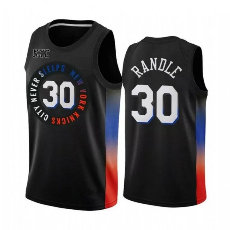 Custom New york knicks julius randle 30 nba 2020 new arrival black jersey 7933