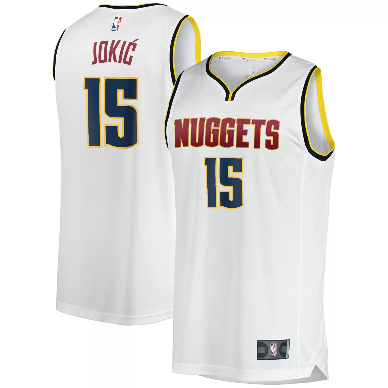 Custom Nikola jokic denver nuggets 202122 fast break player jersey white association edition nba 9346