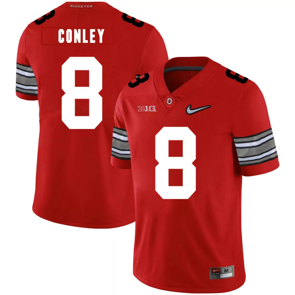 Customizable Ohio state buckeyes 8 gareon conley red diamond logo college jersey 3014