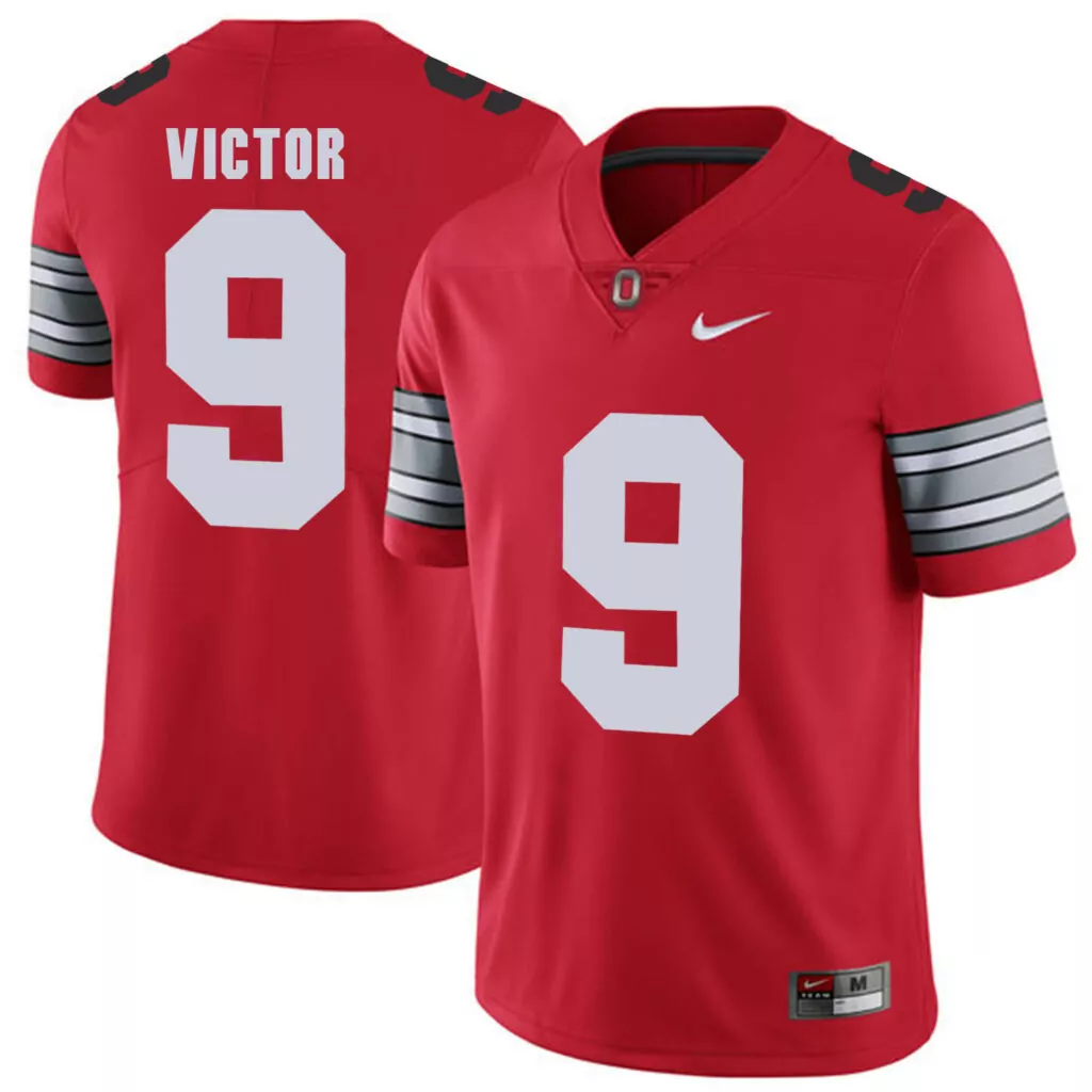 Personalized Ohio state buckeyes 9 binjimen victor red 2018 spring game college football jersey 9618