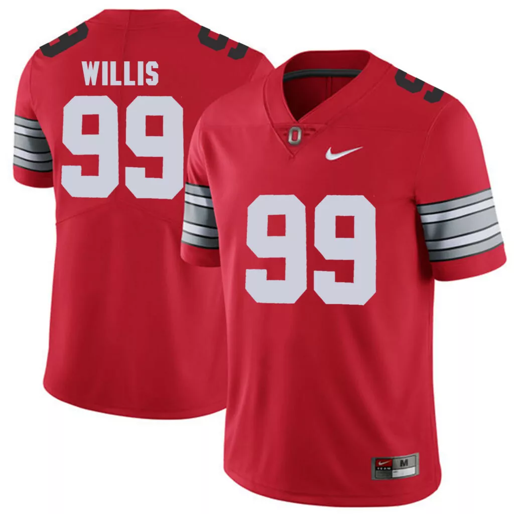 Customizable Ohio state buckeyes 99 bill willis red 2018 spring game college football jersey 8244