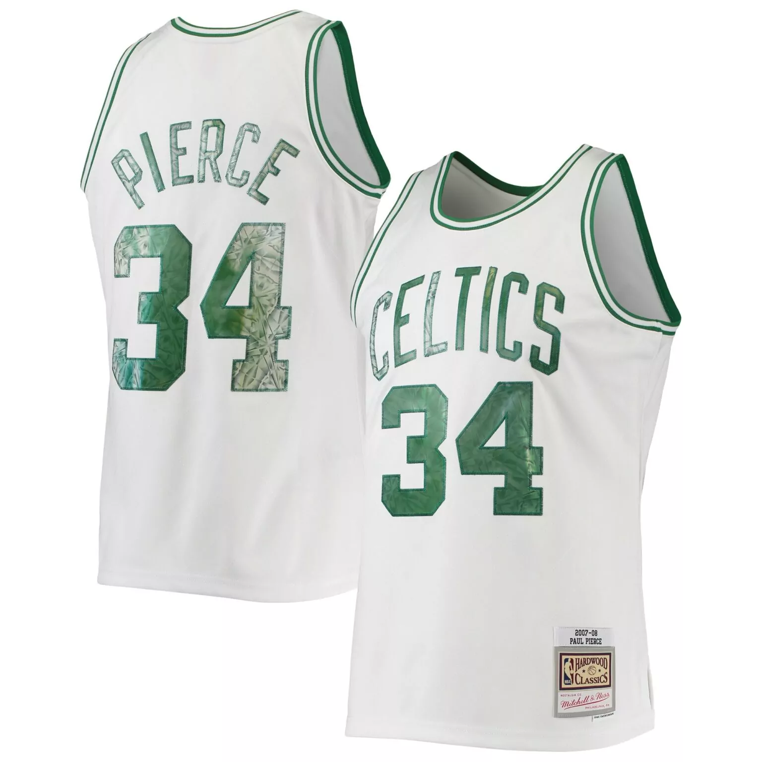 Personalized Paul pierce boston celtics 199697 hardwood classics nba 75th anniversary diamond jersey white 8248