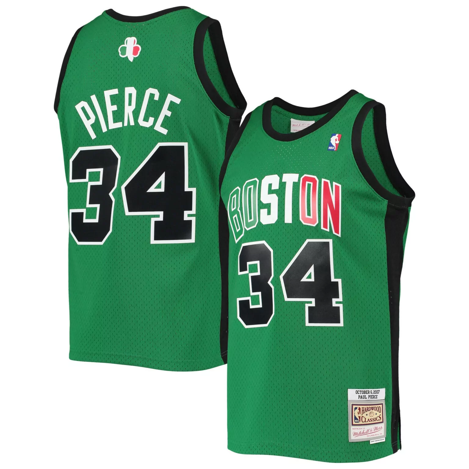 Personalized Paul pierce boston celtics 200708 hardwood classics alternate jersey kelly green nba 1507