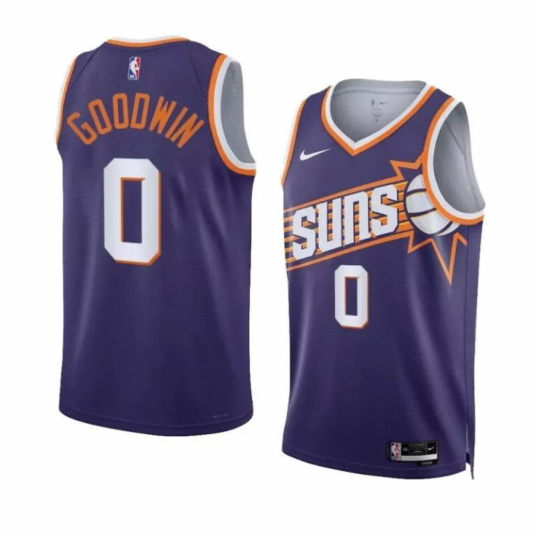 Custom Phoenix suns 0 jordan goodwin 2023 24 icon edition purple jersey unisex 9097