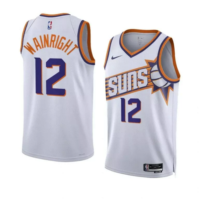 Personalized Phoenix suns 12 ish wainright white 2023 24 association edition jersey 5114
