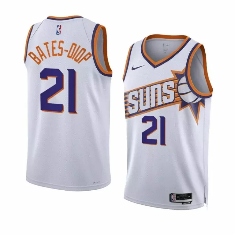 Customizable Phoenix suns 21 keita bates diop white 2023 24 association edition jersey 7624