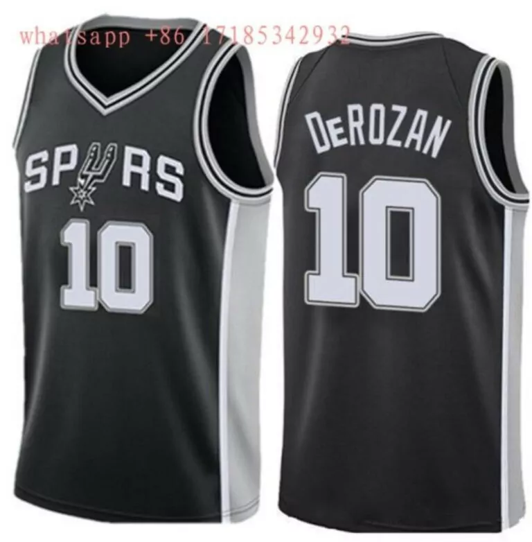 Custom San antonio spurs demar derozan 10 2020 nba new arrival black jersey 8954