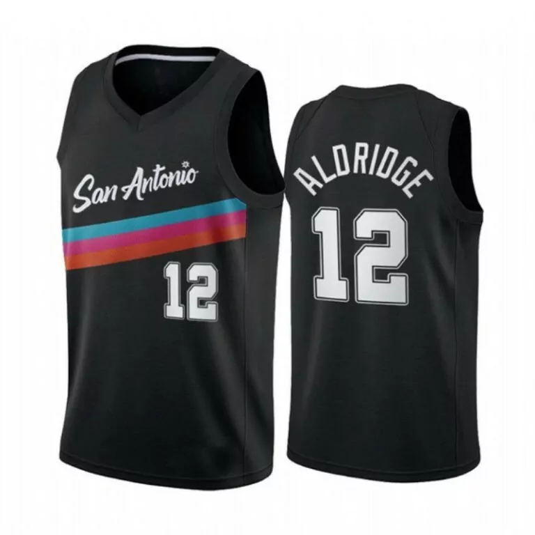 Customizable San antonio spurs lamarcus aldridge 12 2020 nba new arrival black jersey 1620