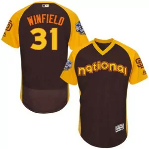 Custom San diego padres 31 dave winfield brown flexbase collection 2016 allstar national league stitched jersey 3789